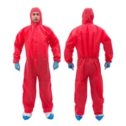 Piros eldobható overall